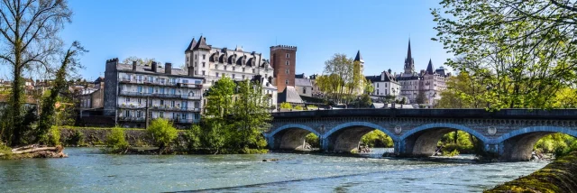 Gave de Pau et pont du 14 juillet - Pau