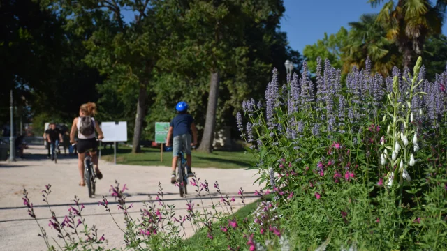 Ciclismo en el Parque Beaumont de Pau