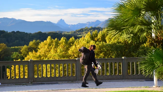 Randonneurs Sur Le Boulevard Des Pyrenees